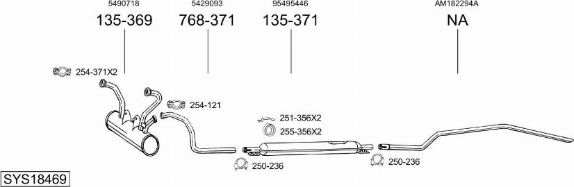 Bosal SYS18469 - Sistem de esapament allinparts.ro