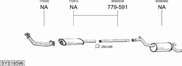 Bosal SYS18596 - Sistem de esapament allinparts.ro