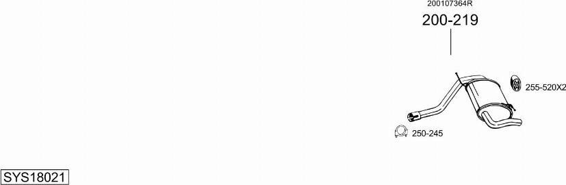 Bosal SYS18021 - Sistem de esapament - allinparts.ro