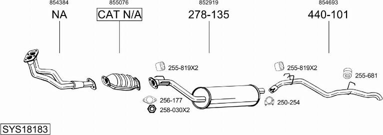 Bosal SYS18183 - Sistem de esapament - allinparts.ro