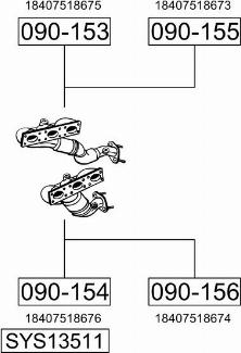 Bosal SYS13511 - Sistem de esapament - allinparts.ro