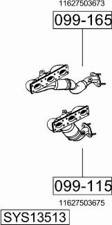 Bosal SYS13513 - Sistem de esapament - allinparts.ro