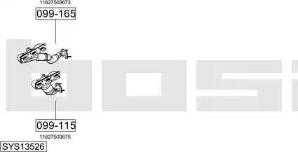 Bosal SYS13526 - Sistem de esapament - allinparts.ro