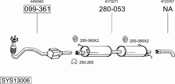 Bosal SYS13006 - Sistem de esapament allinparts.ro