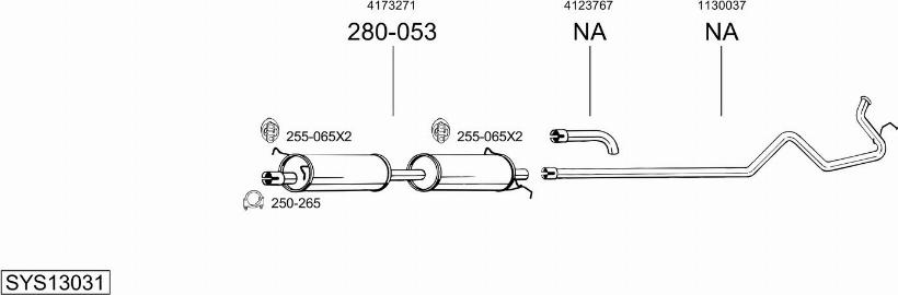 Bosal SYS13031 - Sistem de esapament - allinparts.ro