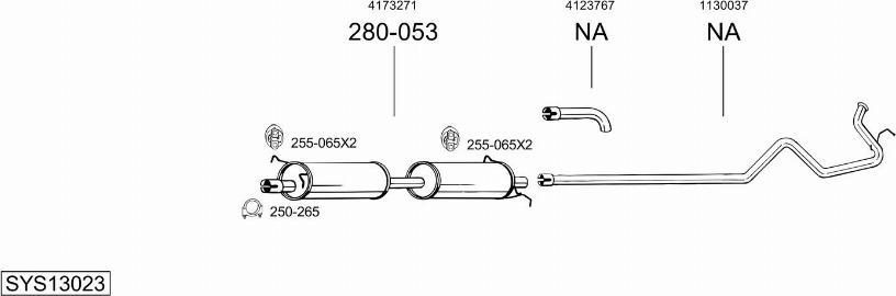 Bosal SYS13023 - Sistem de esapament - allinparts.ro