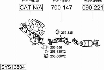 Bosal SYS13804 - Sistem de esapament allinparts.ro
