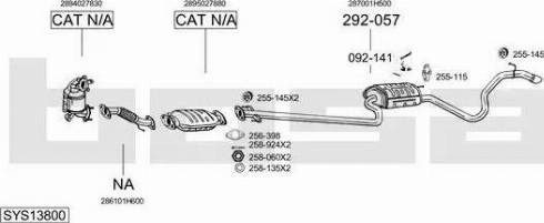 Bosal SYS13800 - Sistem de esapament allinparts.ro