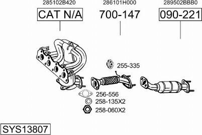 Bosal SYS13807 - Sistem de esapament - allinparts.ro