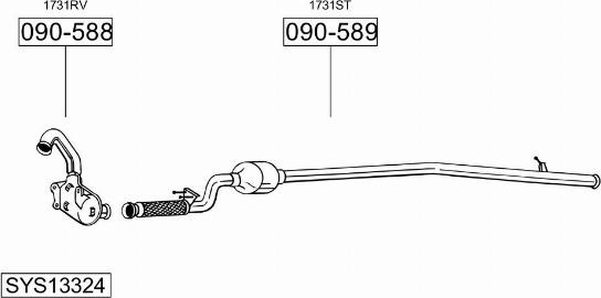Bosal SYS13324 - Sistem de esapament - allinparts.ro