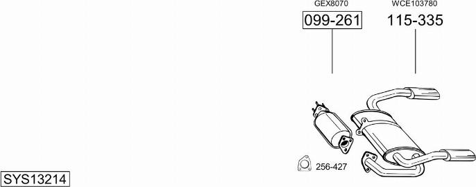 Bosal SYS13214 - Sistem de esapament - allinparts.ro