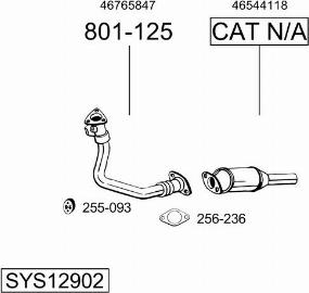 Bosal SYS12902 - Sistem de esapament allinparts.ro