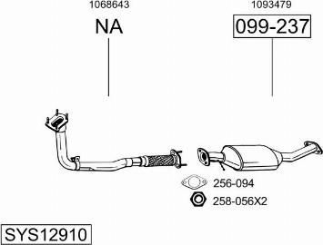 Bosal SYS12910 - Sistem de esapament - allinparts.ro