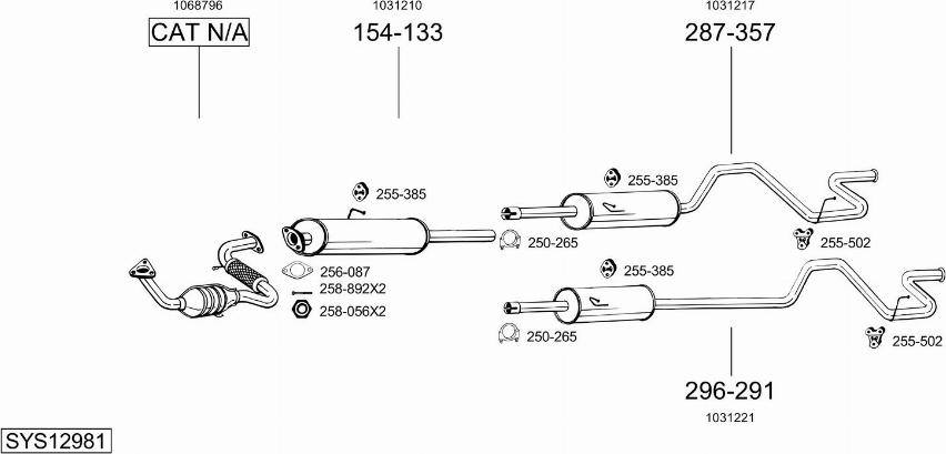Bosal SYS12981 - Sistem de esapament allinparts.ro