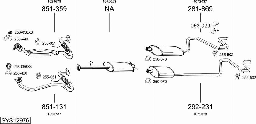 Bosal SYS12976 - Sistem de esapament allinparts.ro