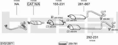 Bosal SYS12971 - Sistem de esapament allinparts.ro