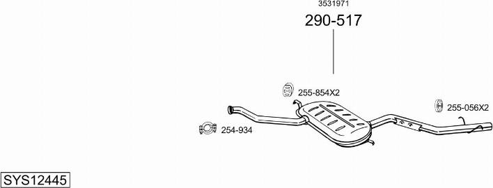 Bosal SYS12445 - Sistem de esapament allinparts.ro
