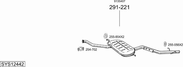 Bosal SYS12442 - Sistem de esapament - allinparts.ro