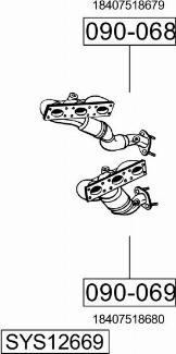 Bosal SYS12669 - Sistem de esapament - allinparts.ro