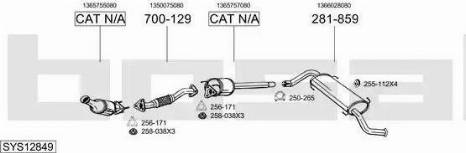 Bosal SYS12849 - Sistem de esapament - allinparts.ro