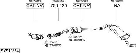 Bosal SYS12854 - Sistem de esapament - allinparts.ro
