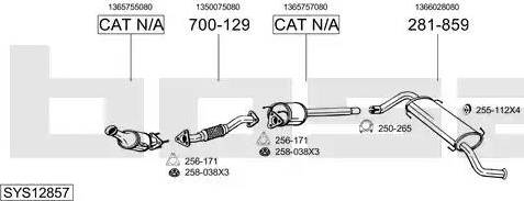 Bosal SYS12857 - Sistem de esapament - allinparts.ro