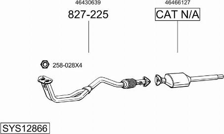 Bosal SYS12866 - Sistem de esapament allinparts.ro