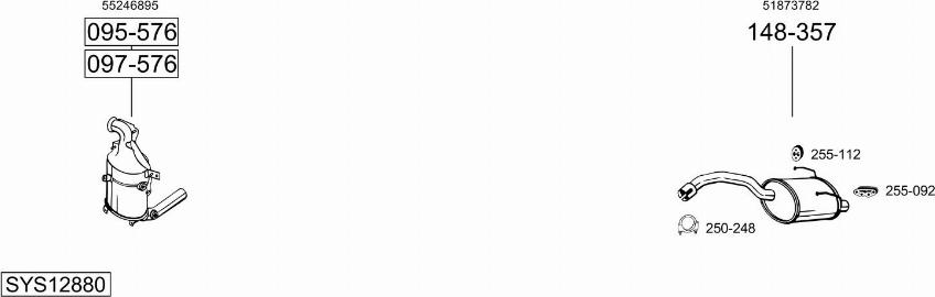 Bosal SYS12880 - Sistem de esapament - allinparts.ro
