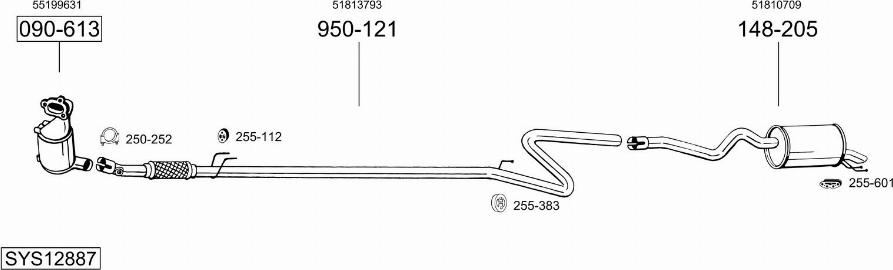 Bosal SYS12887 - Sistem de esapament allinparts.ro