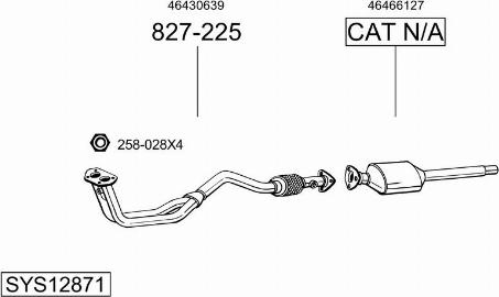 Bosal SYS12871 - Sistem de esapament allinparts.ro