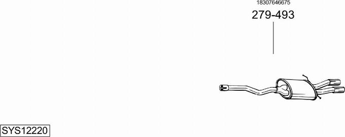 Bosal SYS12220 - Sistem de esapament - allinparts.ro
