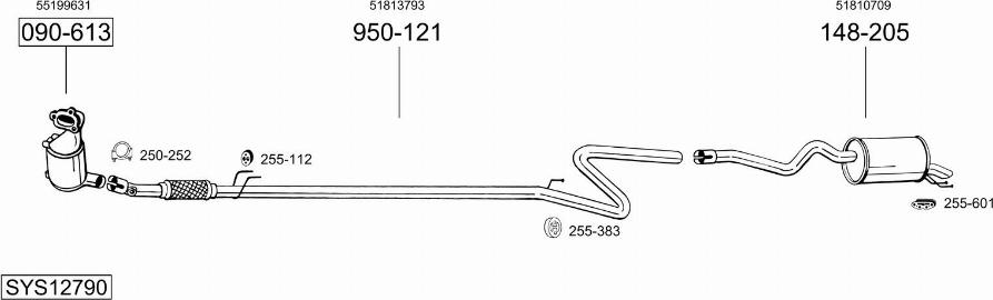 Bosal SYS12790 - Sistem de esapament allinparts.ro