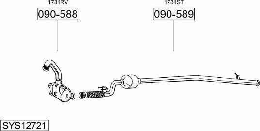 Bosal SYS12721 - Sistem de esapament - allinparts.ro
