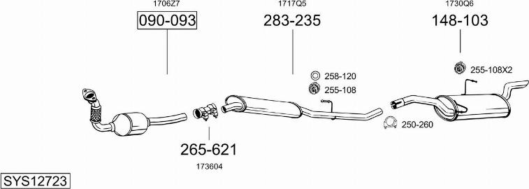 Bosal SYS12723 - Sistem de esapament allinparts.ro