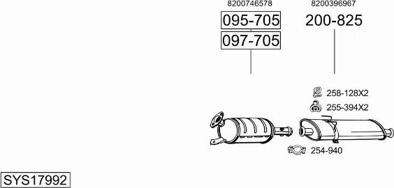Bosal SYS17992 - Sistem de esapament - allinparts.ro