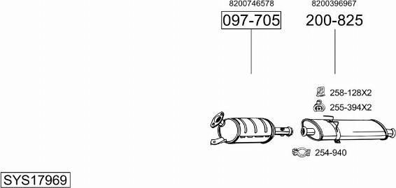 Bosal SYS17969 - Sistem de esapament - allinparts.ro