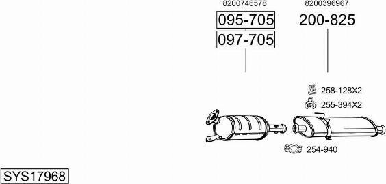 Bosal SYS17968 - Sistem de esapament - allinparts.ro