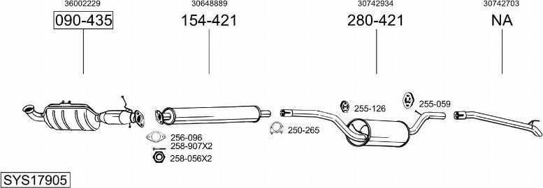 Bosal SYS17905 - Sistem de esapament allinparts.ro