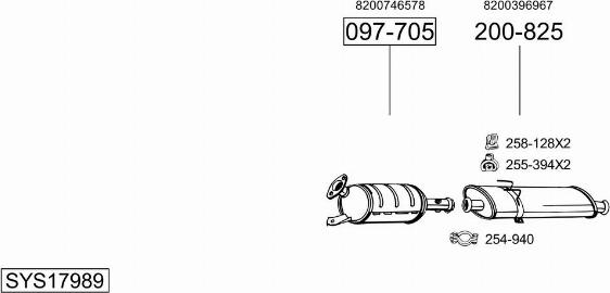 Bosal SYS17989 - Sistem de esapament - allinparts.ro