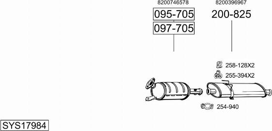 Bosal SYS17984 - Sistem de esapament allinparts.ro