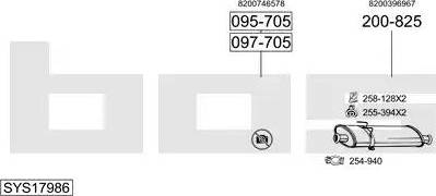 Bosal SYS17986 - Sistem de esapament allinparts.ro