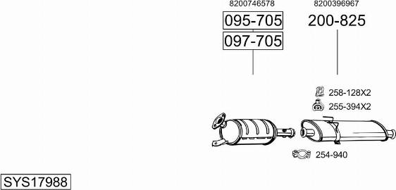 Bosal SYS17988 - Sistem de esapament - allinparts.ro