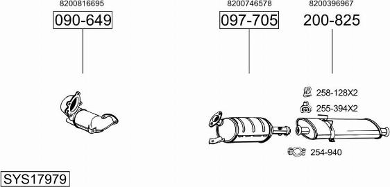 Bosal SYS17979 - Sistem de esapament - allinparts.ro