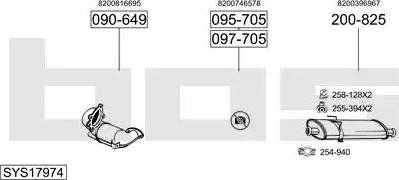 Bosal SYS17974 - Sistem de esapament - allinparts.ro
