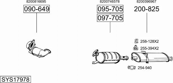 Bosal SYS17978 - Sistem de esapament - allinparts.ro