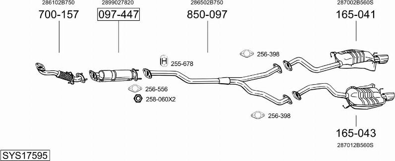 Bosal SYS17595 - Sistem de esapament allinparts.ro