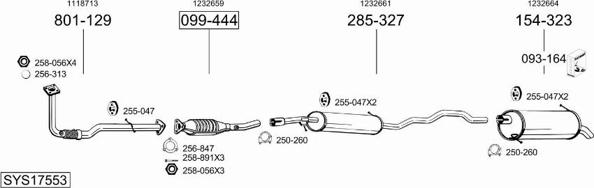 Bosal SYS17553 - Sistem de esapament allinparts.ro