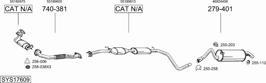 Bosal SYS17609 - Sistem de esapament - allinparts.ro