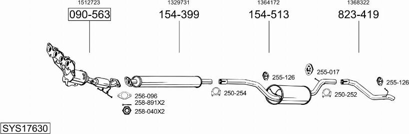 Bosal SYS17630 - Sistem de esapament allinparts.ro