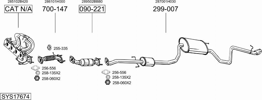 Bosal SYS17674 - Sistem de esapament allinparts.ro